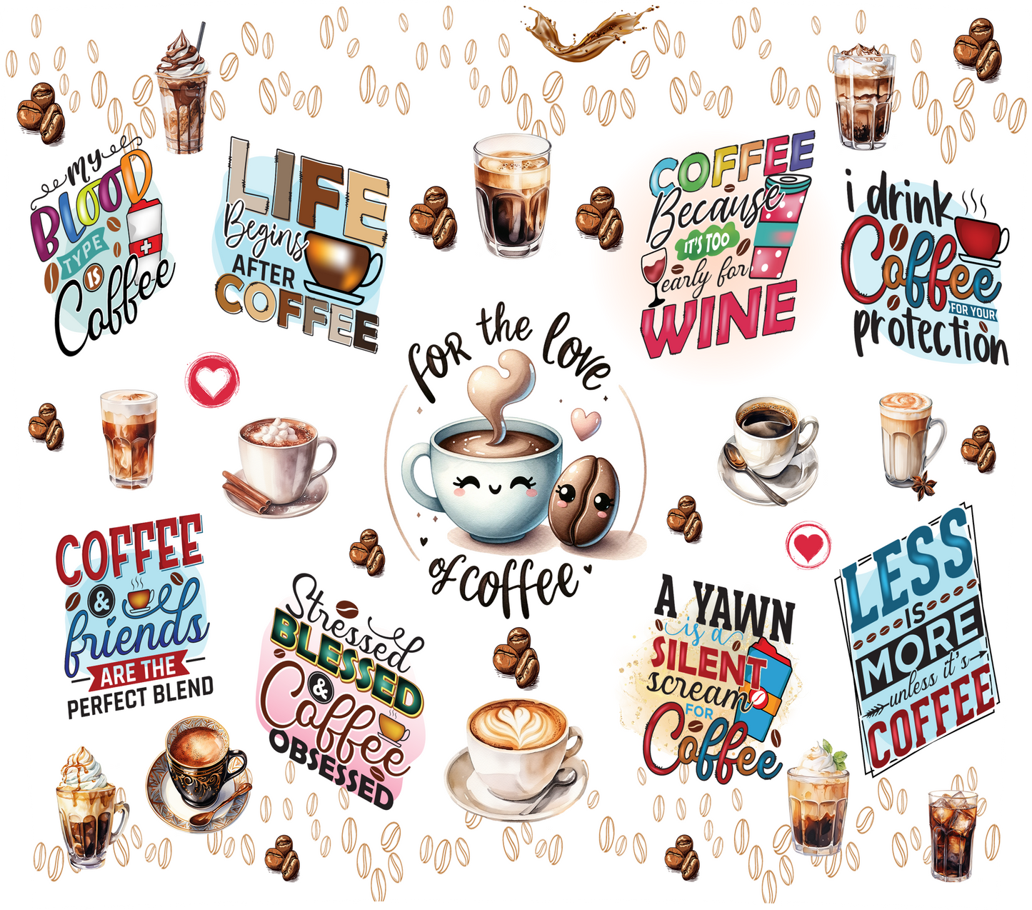 11OZ Blank Cup With Designs-Choose A Design