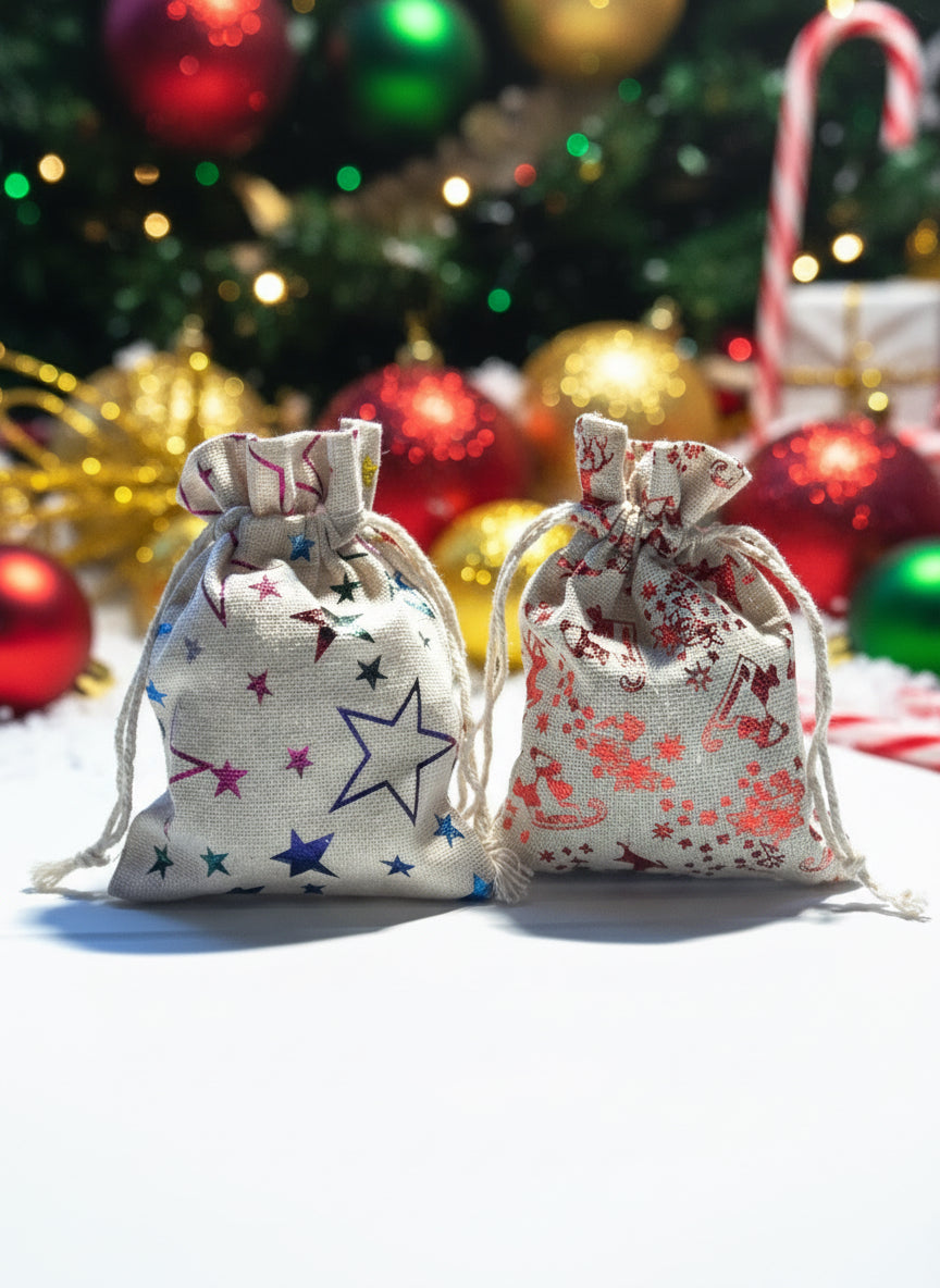 Decorative headbands with star patterns hanging on a hook.
