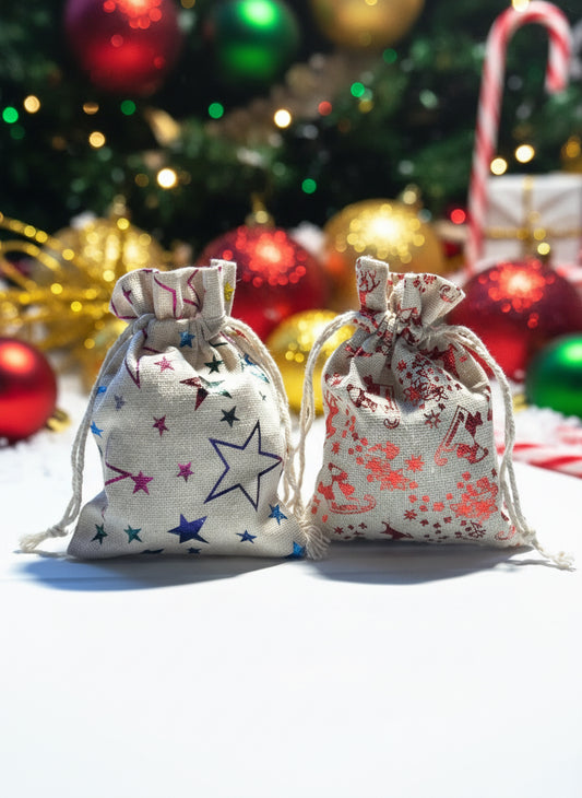 Decorative headbands with star patterns hanging on a hook.